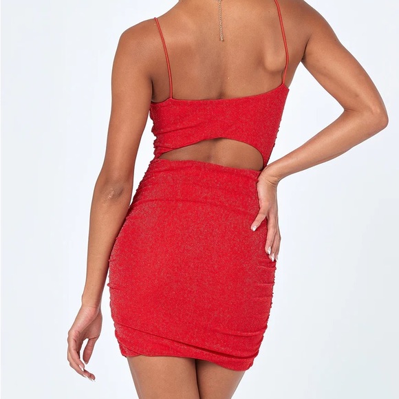 HOLLOWAY WISHES MINI DRESS RED NWT - Picture 2 of 6